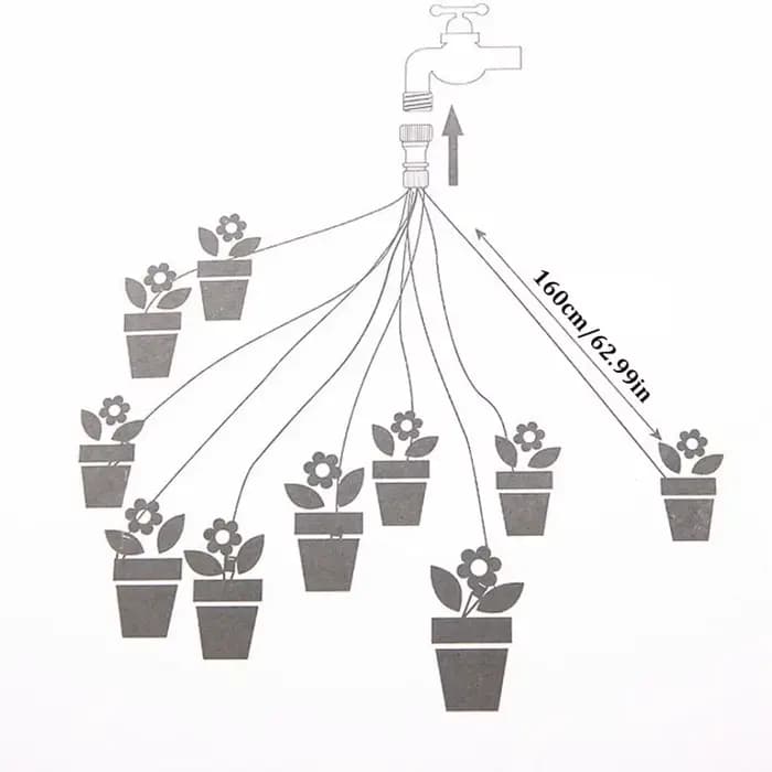 1 ensemble système d'arrosage automatique système d'irrigation goutte à goutte intérieure avec 10 tê