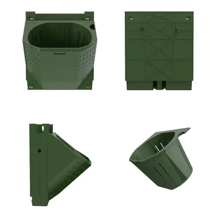 1 pot de jardinage vertical mural en PP avec trous de drainage