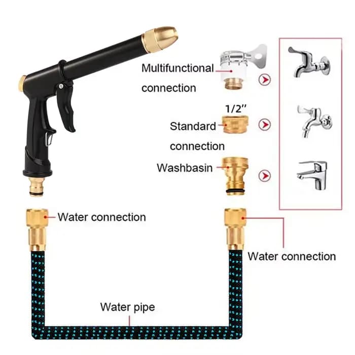 Tuyau d'arrosage haute pression extensible, Flexible et magique, 2.5 à 30 mètres, pour le jardin, l'
