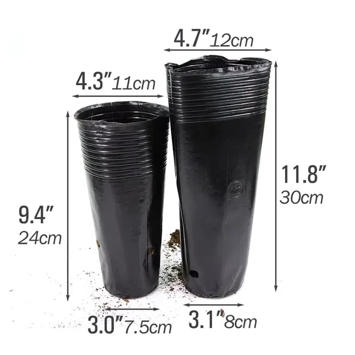 Grands pots ronds pour plantes de jardin, jardinière de culture avec trous de proximité, plastique,
