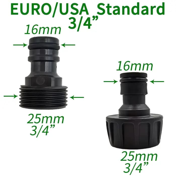 Oasis connecteur rapide mamelon EURO USA 3/4 pouces mâle fileté tuyau adaptateur pour jardin tube sy