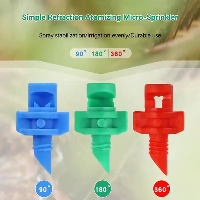Buse d'arrosage de jardin, Micro atomisation, réfraction à 90 180 degrés, Micro buse de brumisation