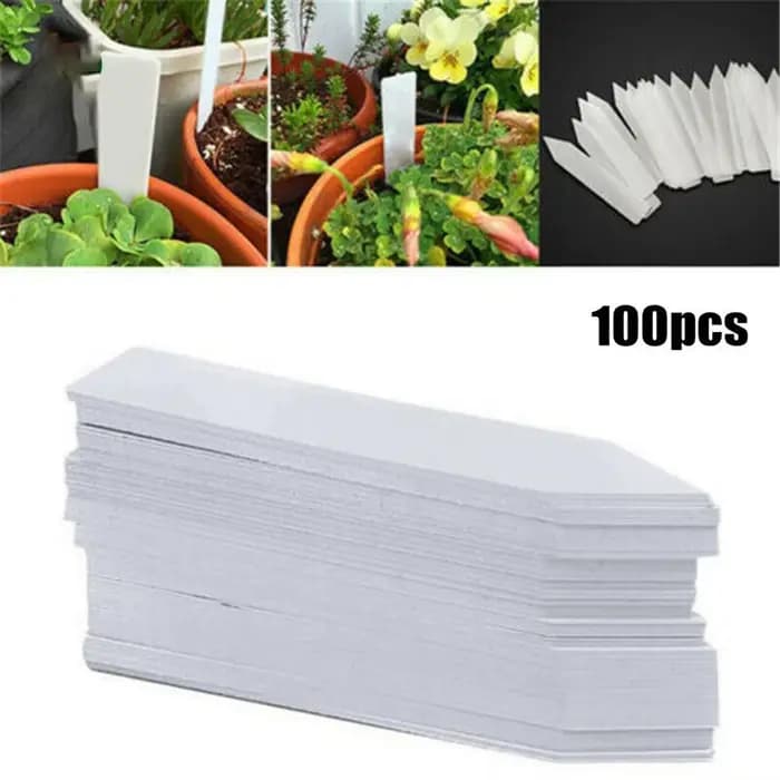 Étiquettes de plantes blanches en forme de T, 100 pièces, étanches, en plastique, pour jardin, jardi