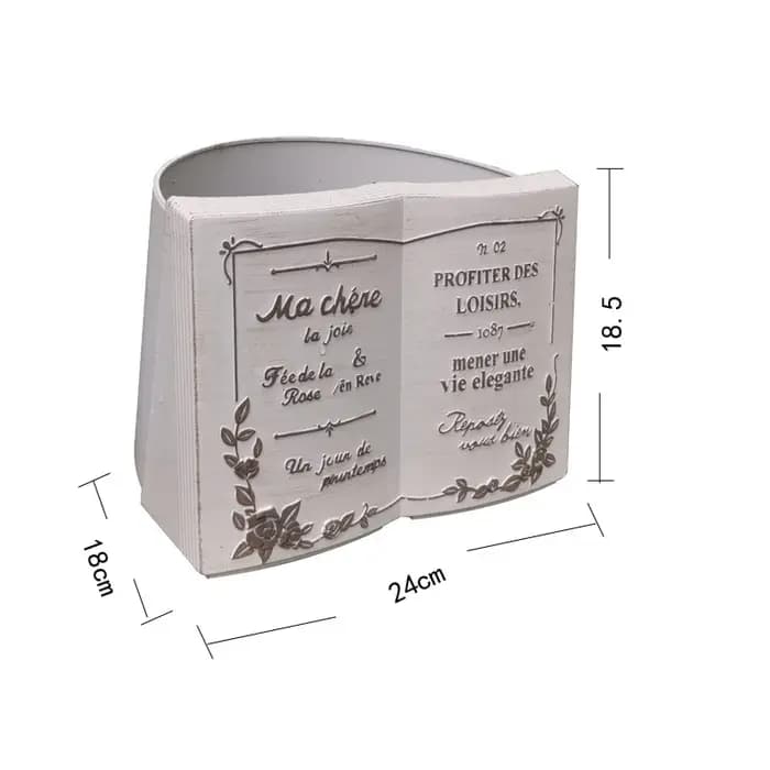 Ins-Pot de fleur en résine en forme de livre anglais