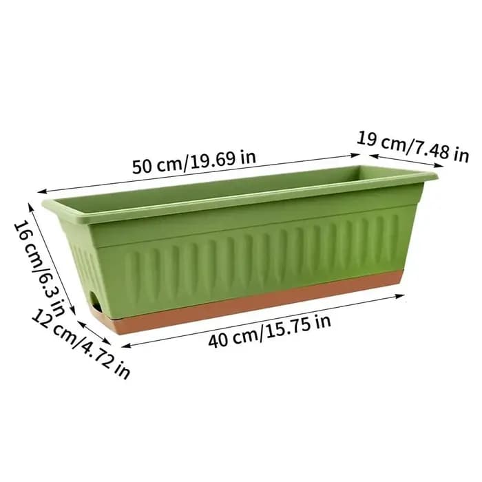 Jardinière rectangulaire décorative 4 pièces