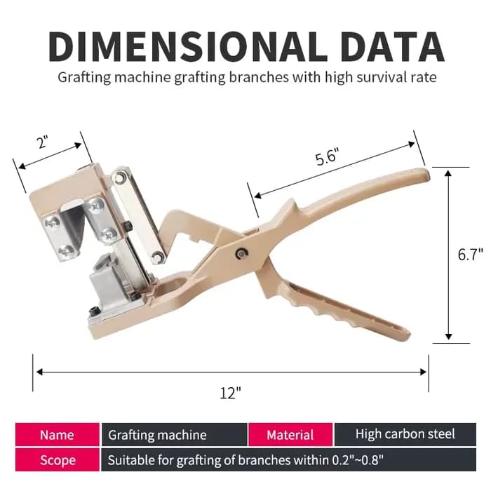 Outil de greffage professionnel pour jardin, coupe-branches, cisailles pour plantes, grande optique, ciseaux à greffer