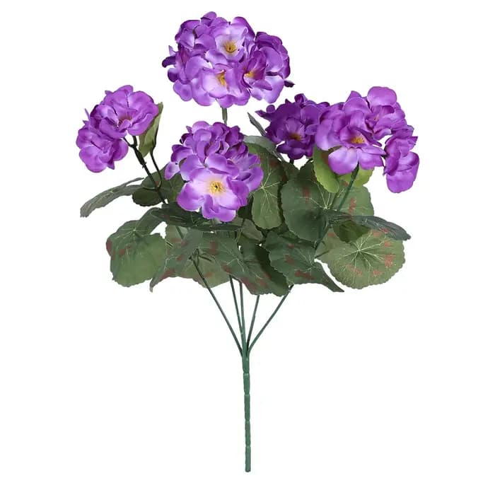 Fleurs artificielles de géranium pour l'extérieur
