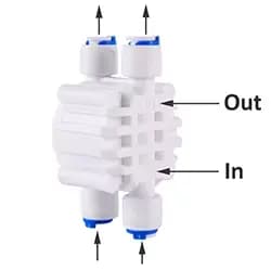 Régulateur de pression de jardin, Tube OD 1/4 "3/8", vanne de contrôle de débit à 2/4 voies, purific