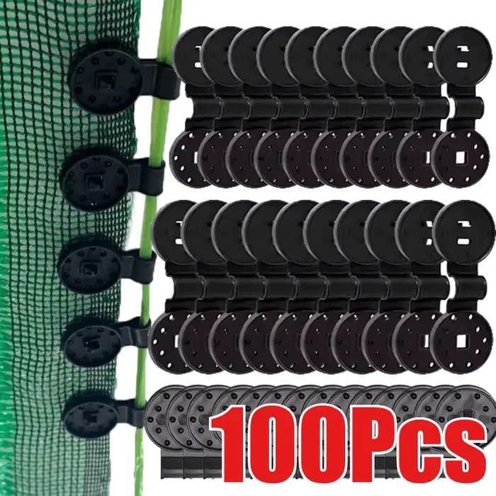 20/50/100 Pcs Clips de fixation en plastique pour auvents, pare-soleil, filets de camping, clôtures