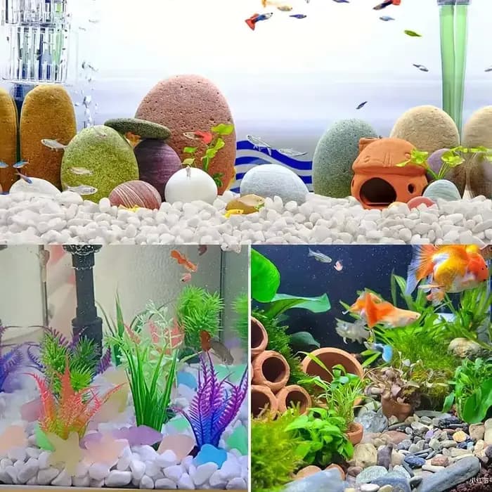 100/300/500G galets blancs pierres décoratives pour plantes-roches de rivière naturelles pour l'aménagement paysager de