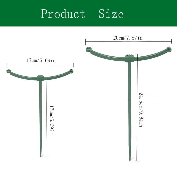 Support de plante verte durable, demi-rond, facile à utiliser, support de piquet de jardin parfait,