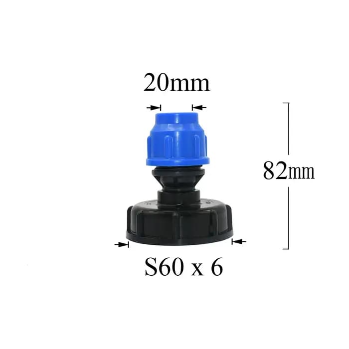 Connecteur de tube en plastique PE S60 à 20/25/32mm