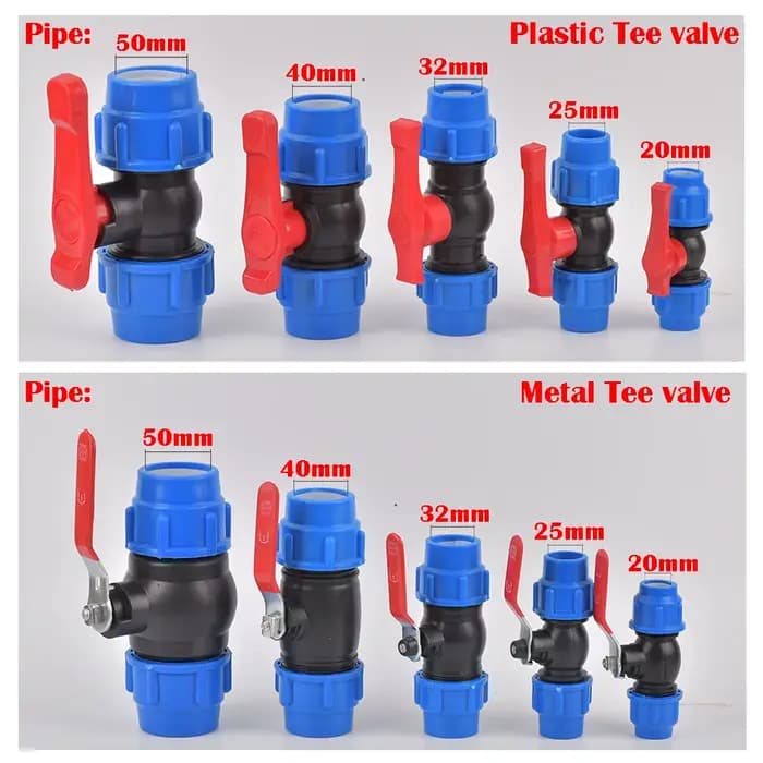 Séparateur d'eau du robinet en PVC PE, 20/25/32/40/50mm, connecteur de Valve en plastique, tuyau d'i