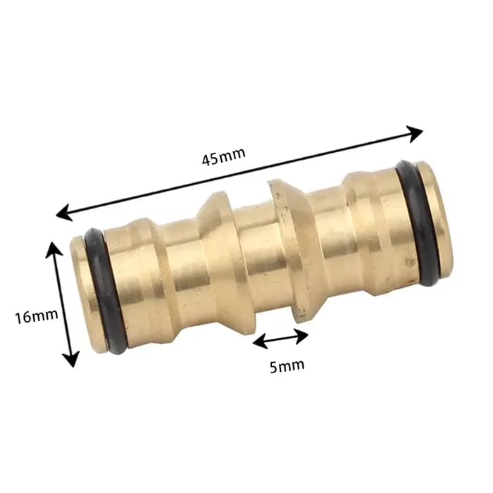 Connecteur de tuyau d'eau de jardin en laiton à 2 voies, coupleur de jonction, robinet de tuyau d'ar
