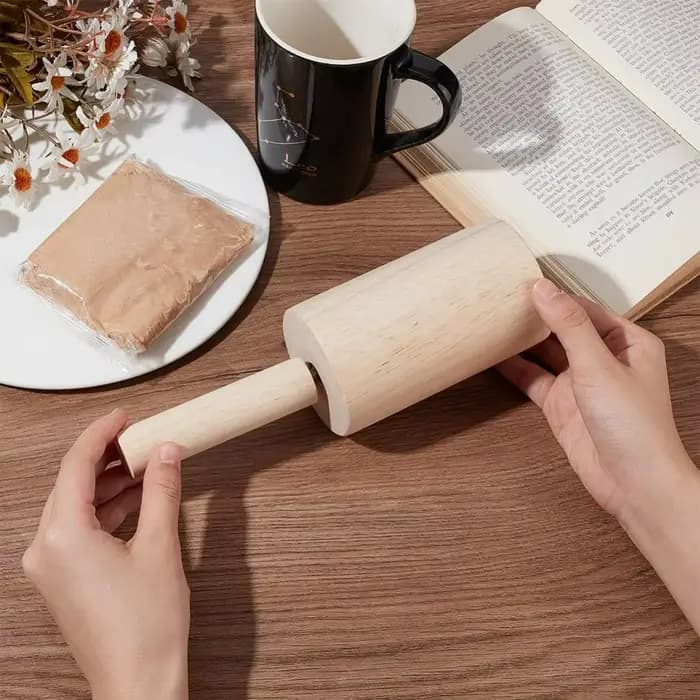 8.6x2.7 pouces tasse outils de poterie PapayaWhip bois