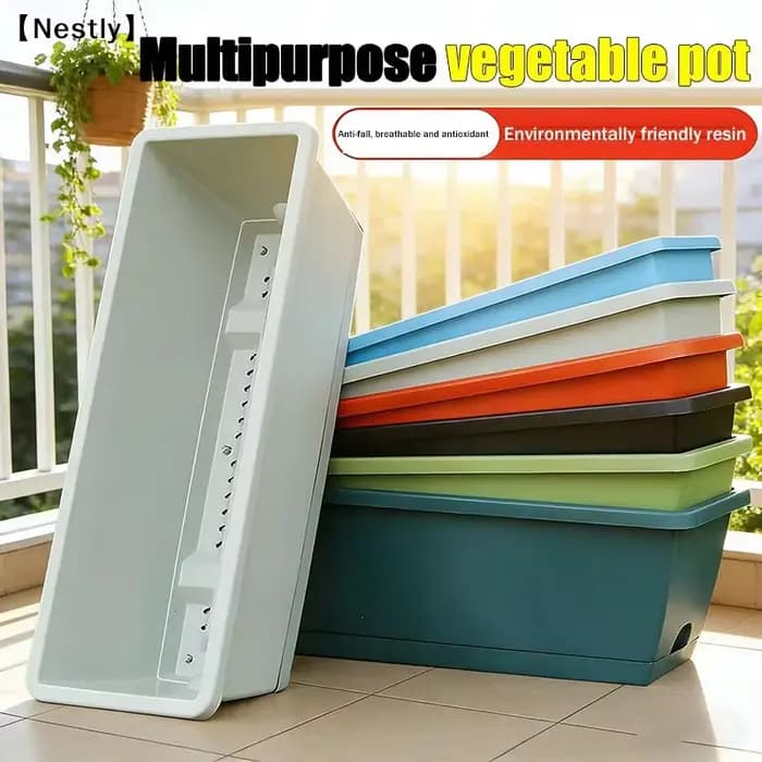 Pot de fleurs auto-absorbant pour culture de légumes d'intérieur avec trou de drainage et corde absorbante