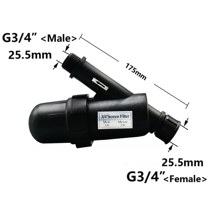 Écran filtrant en filet métallique pour arrosage agricole