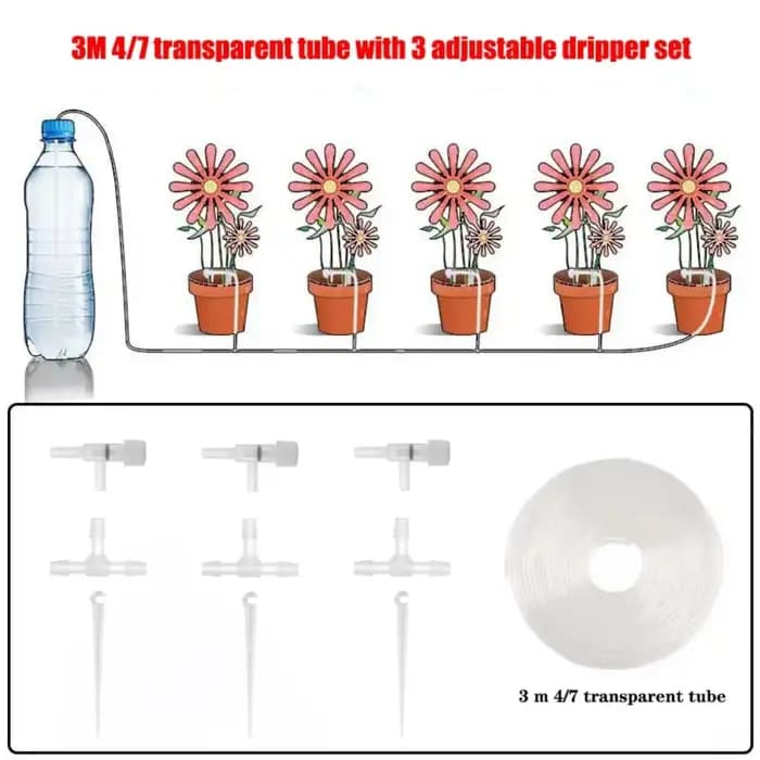 Kit d'irrigation goutte-à-goutte réglable pour serre et jardin