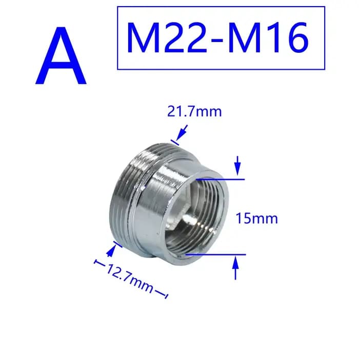 Connecteur de filetage en laiton 1/2 "M16 M17 M18 M19 M20 M22 M24 M28 M32, mâle femelle pour barbote