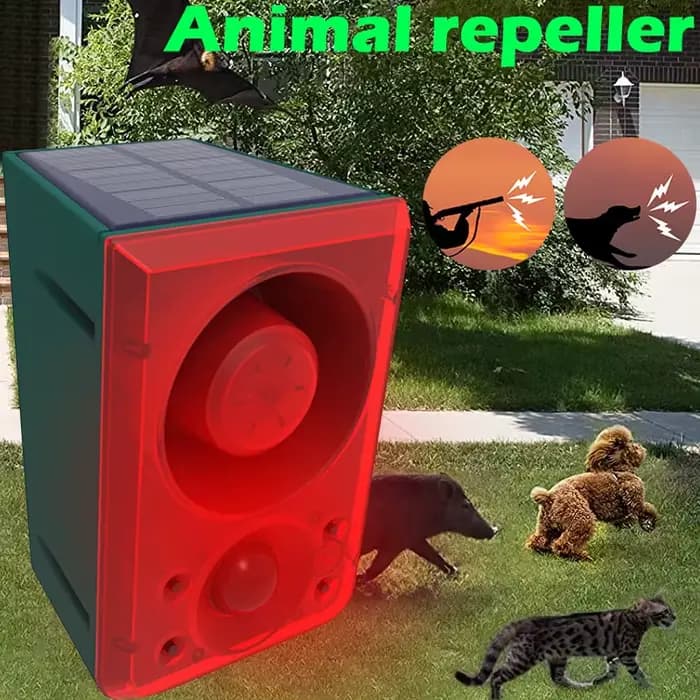 Répulsif à capteur de mouvement solaire pour animaux, induction infrarouge, anti-sanglier, conduite