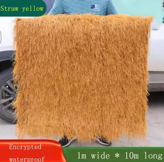 10-20 mètres chaume artificielle poilu paille toit tapis décoratif en plastique ferme pavillon chez l'habitant en bois