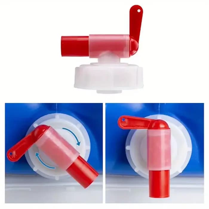 Robinet DN40 40mm pour solution nutritive horticole, robinet en plastique rouge et blanc, robinet de