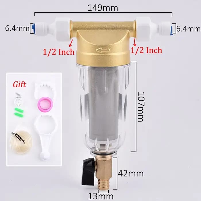 Purificateur à mailles en acier inoxydable pour lavage à contre-courant