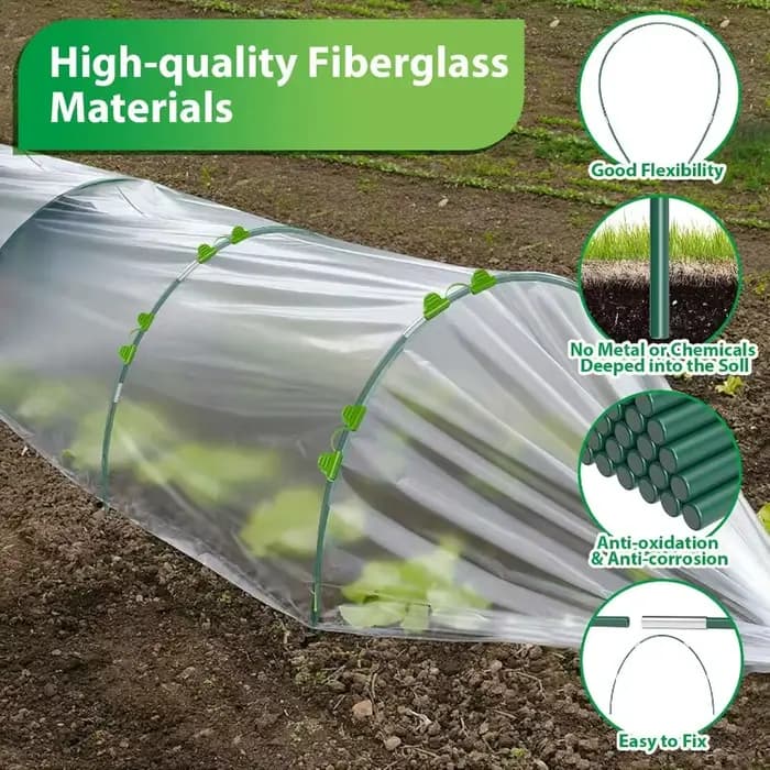 Kits de cerceaux de jardin pour tunnel en filet, cerceaux de jardin, cadre de serre, arc de tunnel f