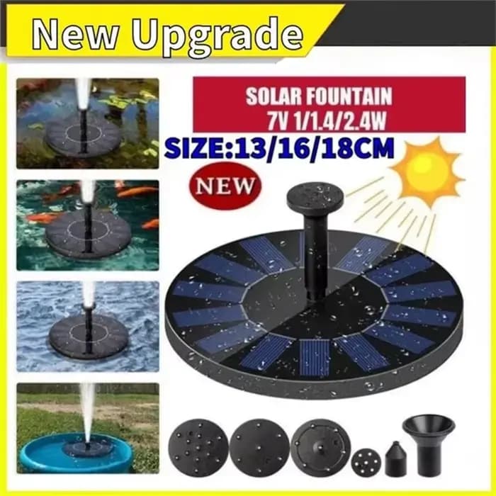 Pompe de fontaine solaire, Kit d'arrosage des plantes à économie d'énergie, fontaine solaire colorée