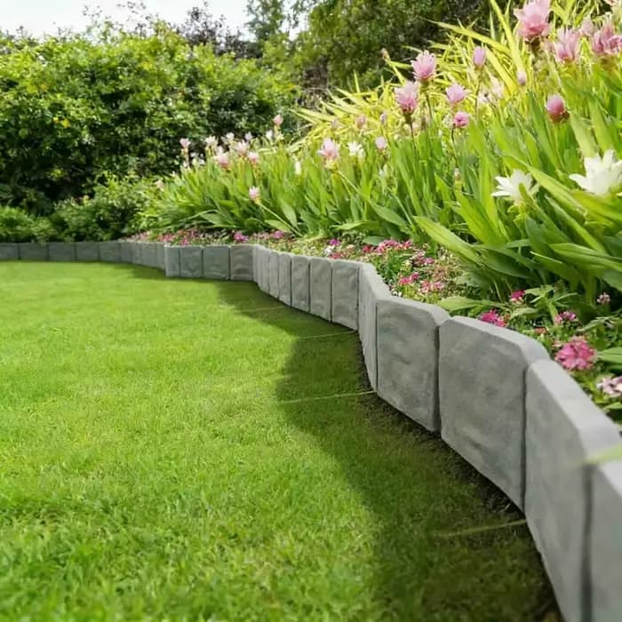 Clôture en plastique imitation pierre assemblable, lot de 20, pour jardinière extérieure, clôture dé