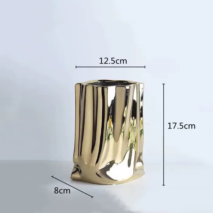 Vase à fleurs en céramique à volants en argent, Arrangement de fleurs en porcelaine, décoration en f