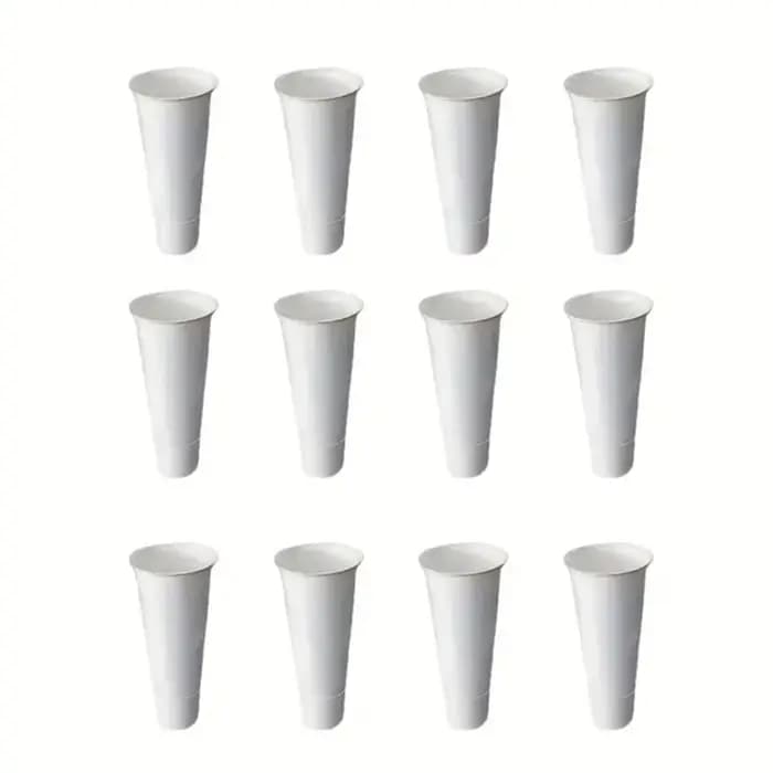 Lot de 12 supports de présentation pour fleurs, grands seaux coniques en plastique pour plantes, sea