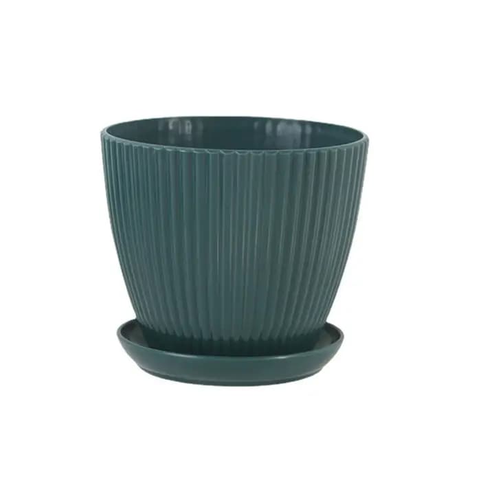 Pot de fleur rond jardinières succulentes Pot de plante avec plateau bureau balcon maison jardin décoration extérieur en Pot 5 tailles