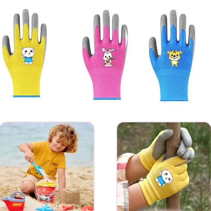Gants de jardinage imperméables et respirants pour enfants
