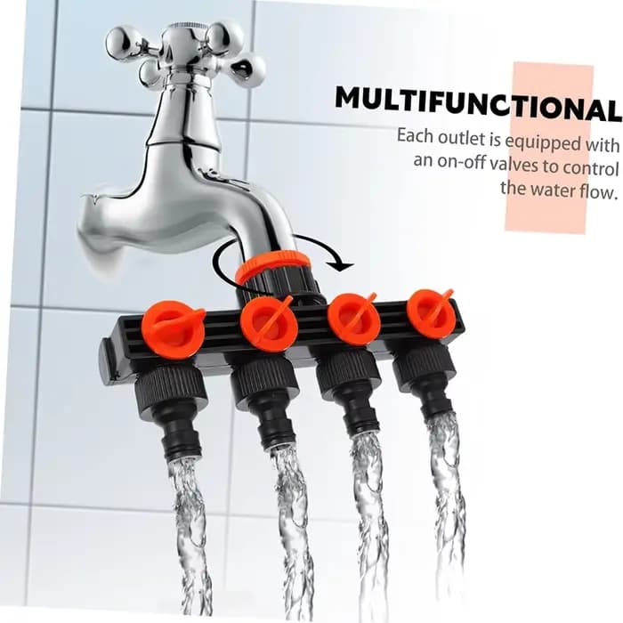 Connecteur de robinet, accessoires de jardin, distributeur d'eau, fournitures d'arrosage à 4 voies,
