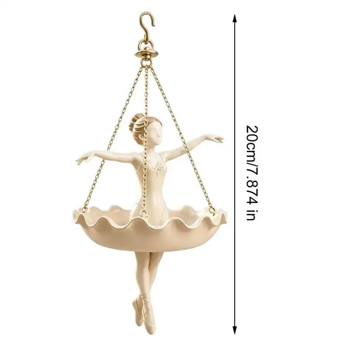 Pot de fleurs suspendu Danseuse, joli pot à plantes en résine Ballerine, élégant support artistique