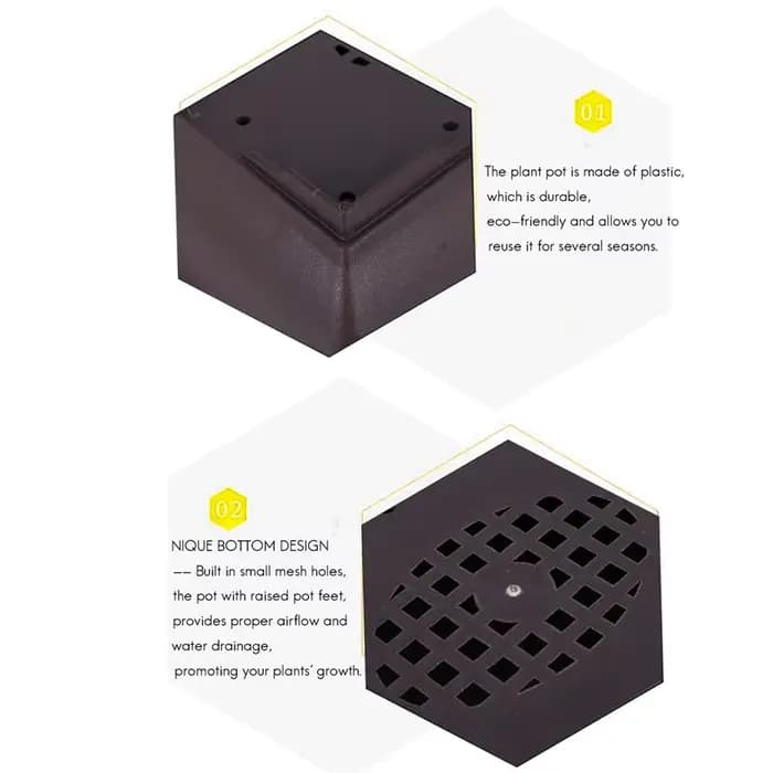 10 pots de culture pour bonsaï avec plateau