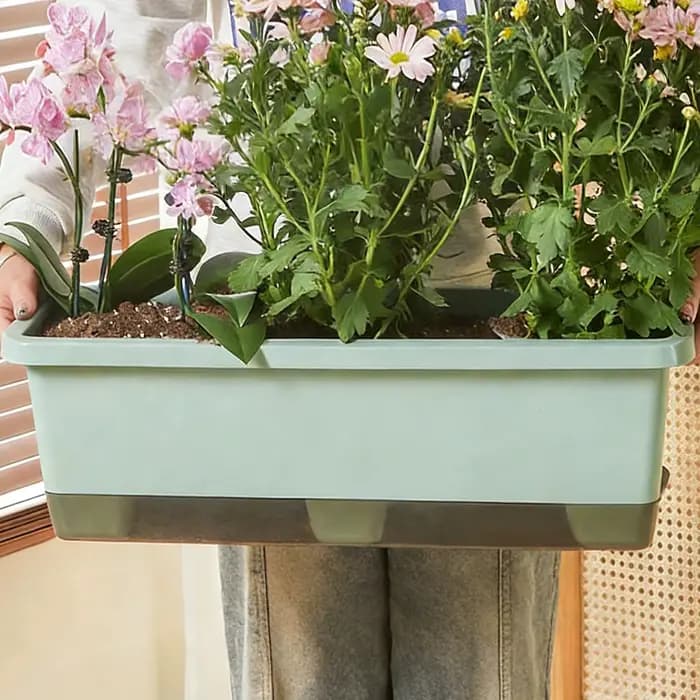 Pot de culture auto-absorbant pour légumes d'intérieur avec trou de drainage et corde absorbante