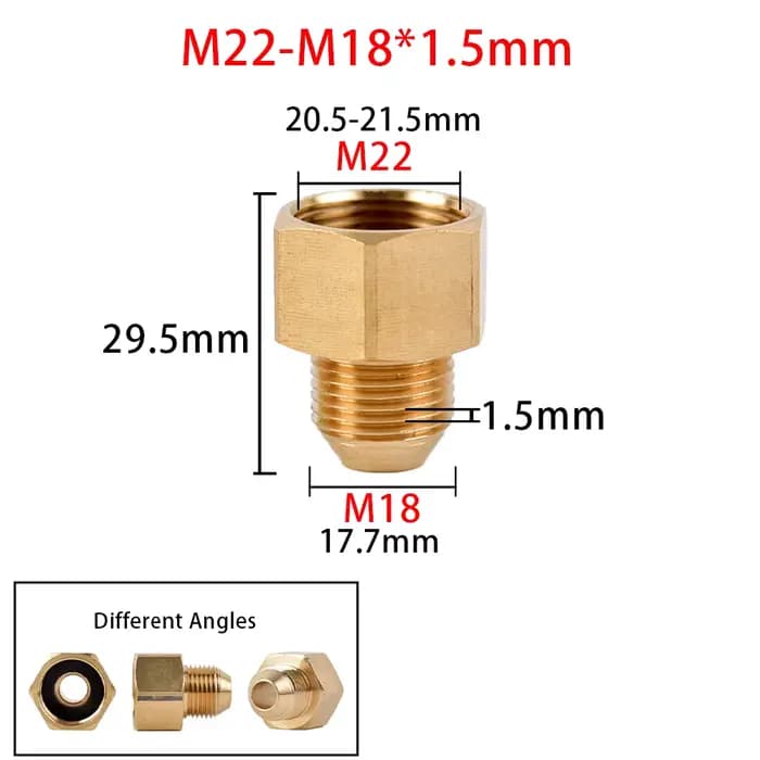 Connecteur de filetage en laiton 3/8 "1/2" M14 M18 M22, adaptateur mâle femelle, connecteur de tuyau