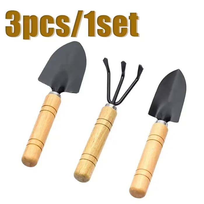 Ensemble d'outils de jardinage miniatures 3 pièces/1 ensemble