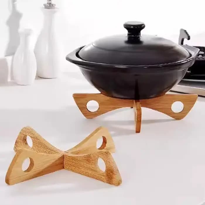 Support de Pot croisé en bambou
