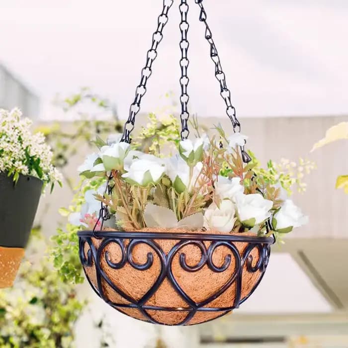 Panier suspendu pot de fleurs cocotier pot de fleur intérieur