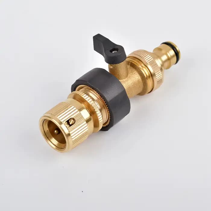 Mathiateur de tuyau d'arrosage en laiton à 3/4 voies, robinet de jardin, connecteur d'arrosage de ty