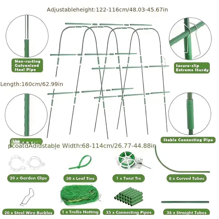 Arche de jardin extérieure verte