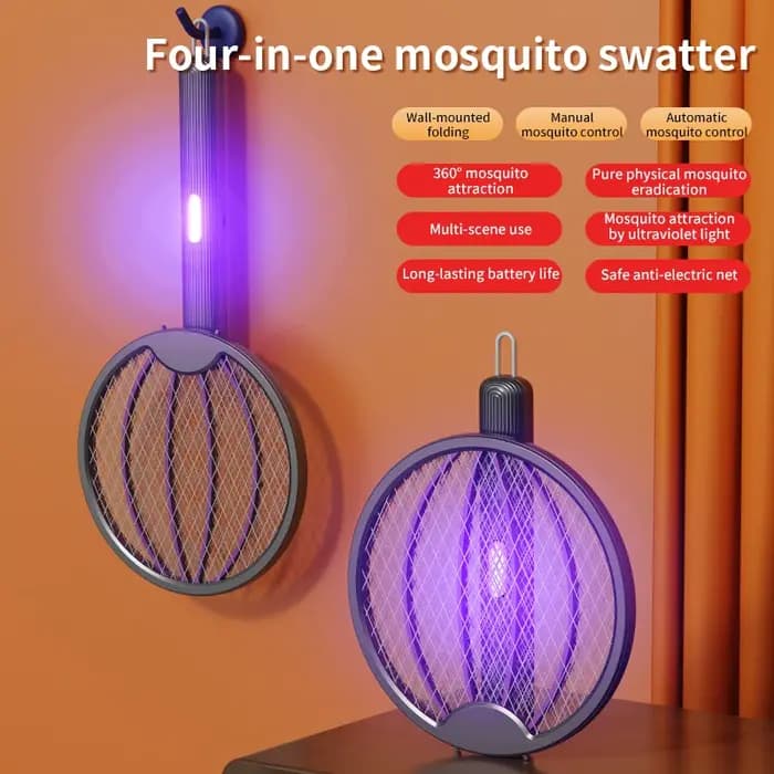 Tapette à moustiques électrique pliable 3 en 1
