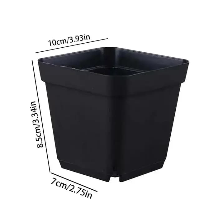 Pots de démarrage carrés noirs pour semis, 50 pièces, pots de pépinière, kit de jardinage pour semis de fruits