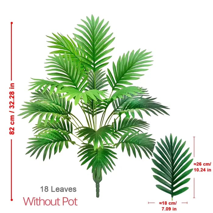 Plante artificielle en plastique Areca Palm en pot