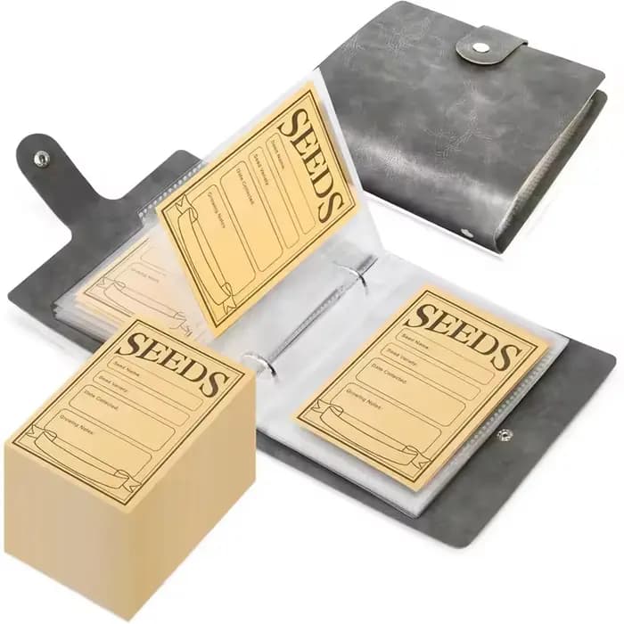 1 ensemble de carnets de rangement pour graines de jardin