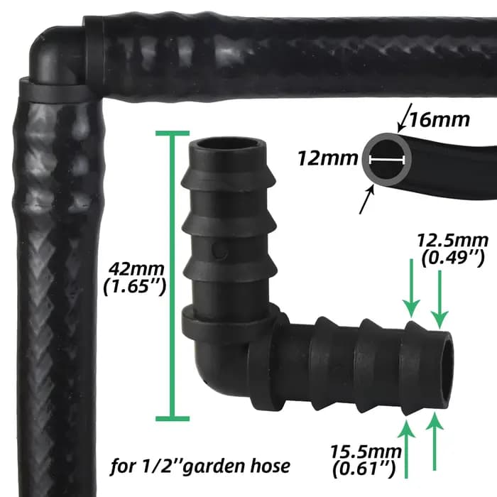 SPRYCLE 10 pièces 16mm raccords connecteur droit Micro Irrigation goutte à goutte 1/2 ''PE tuyau tuy