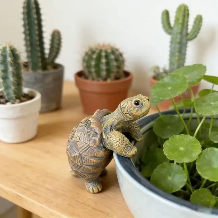 Pot de fleurs en résine en forme de tortue, 1 pièce, jardinière suspendue en forme d'animal pour la décoration intérieure, le jardin, l'extérieur et le balcon